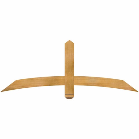 Ekena Millwork Bellingham Rough Sawn Timber Gable Bracket, Western Red Cedar, 60"W x 22"H x 2"D x 4"F, 9/12 Pitch GBW060X22X0204BEL00RWR